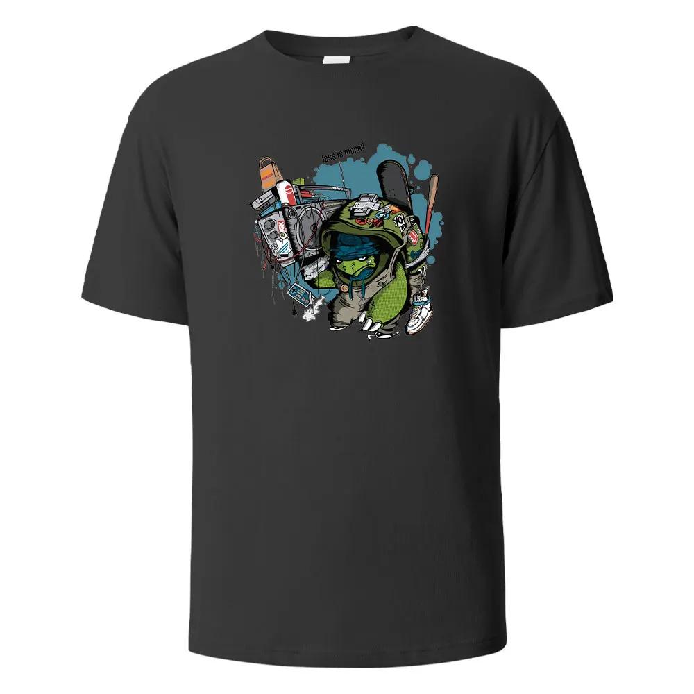 Print T-Shirt Summer Tees For Men Women 100% Cotton O-neck Oversize Casual Short Sleeved Tops