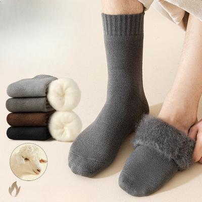 Herren Herbst- und Winterstil Dicke Wolle Wolle Warm Desodorierend Lange Socken