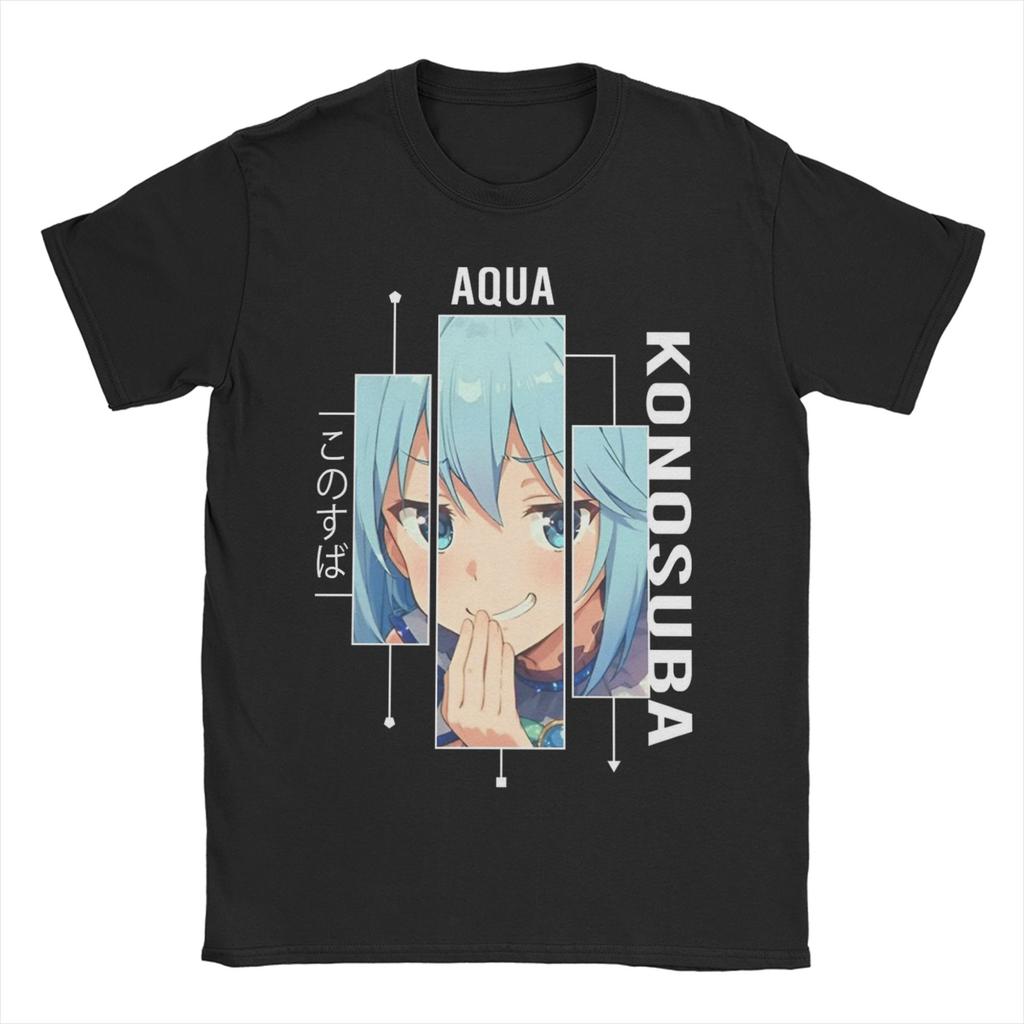 Unisex WOMEN TShirts Konosuba best girls Hipster Pure Cotton Tees Short Sleeve T Shirt Crew Neck Tops Summer