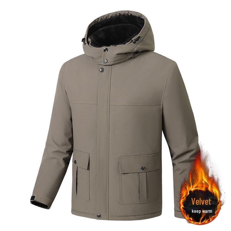 Varm bomullskappa för män i stora storlekar - Tjock, Rymlig, Utomhusjacka (10XL)