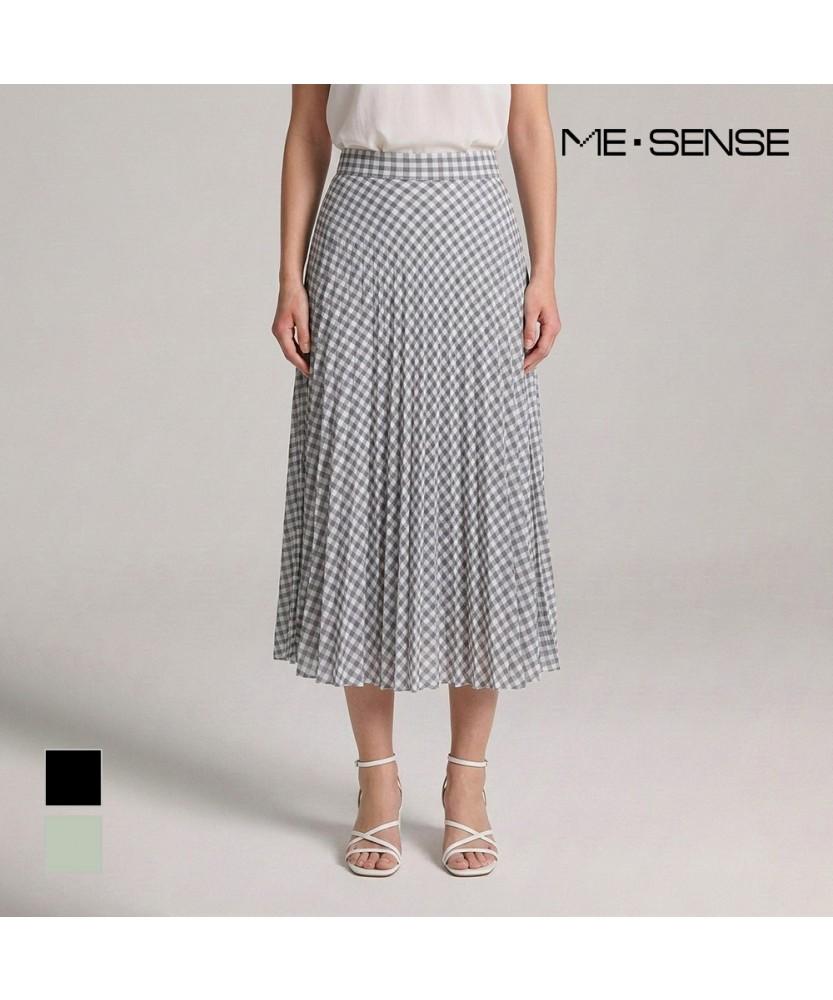 MESENSE Check Pleated Skirt_Mb25Skm305Z