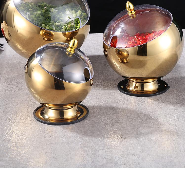 Korean-Style Stainless Steel Slanted Bowl for Hot Pot and Self-Service Seasoning