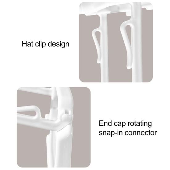 2 Stück Faltbarer Hoodie-Aufhänger Kunststoff Wäscheständer Ausziehbar Schwerlast Rutschfest Kleiderständer für Waschküchen Wohnheime Hotels Schränke