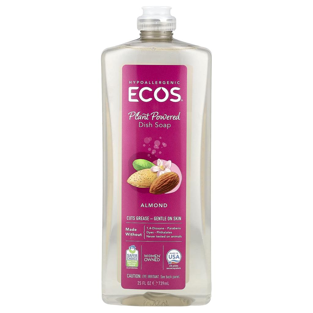Ecos®, Dish Soap, Almond Flavor, 739 Ml (25 Fl Oz)