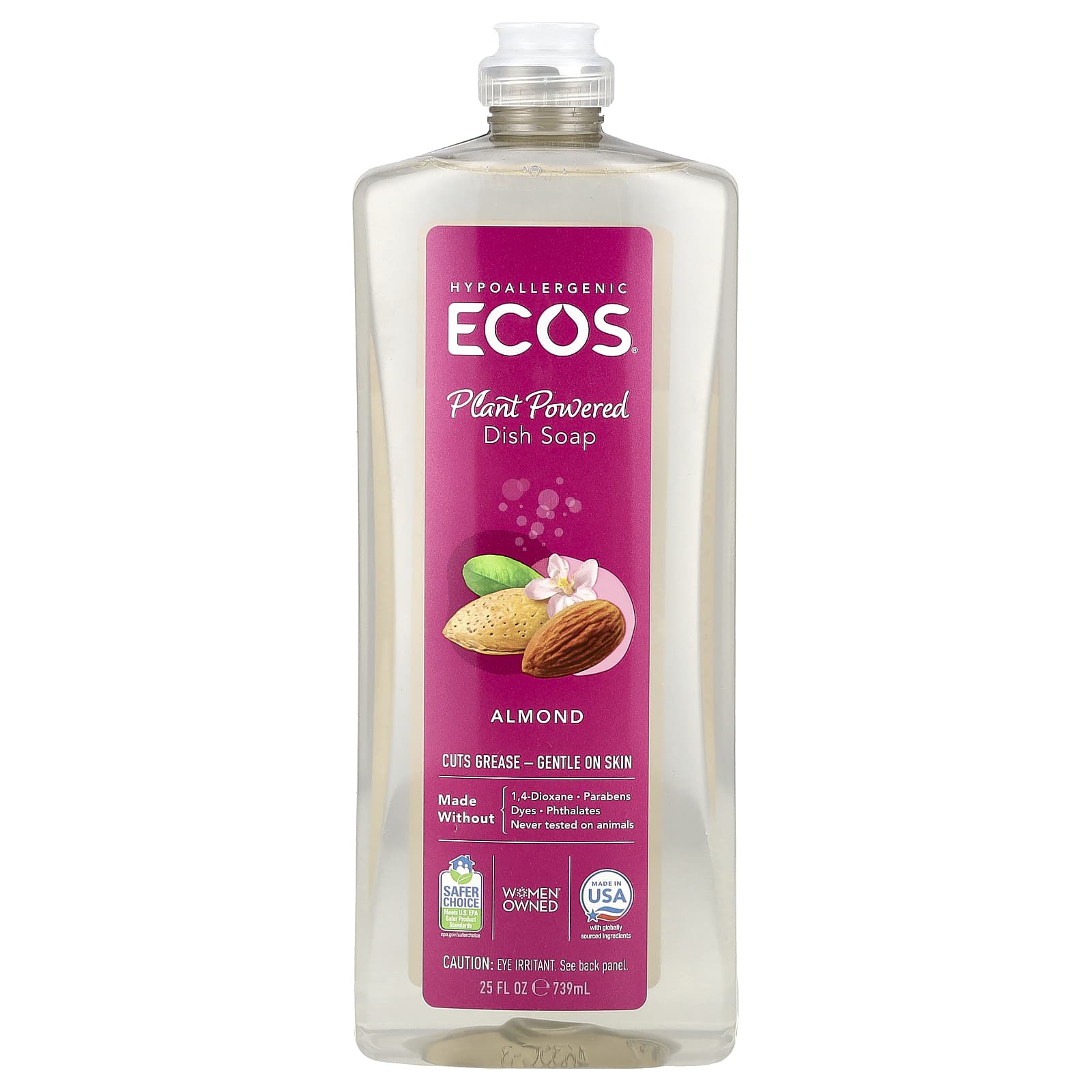 

Ecos®, Средство для мытья посуды, Миндальный аромат, 739 мл (25 жидких унций)