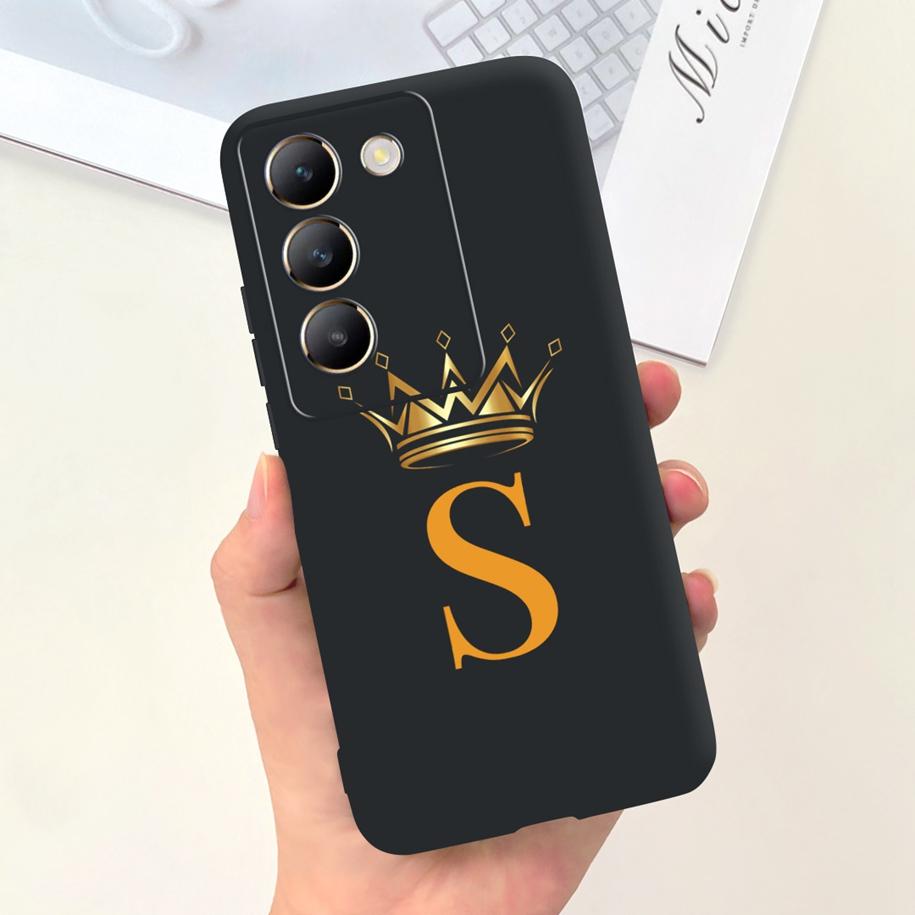 For Vivo Y100 5G Case V2327 Fashion A Z Letters Soft Phone Cases For Vivo Y 100 V30 Lite 5G V40 SE Cover Vivo T3 5G V2334 Fundas
