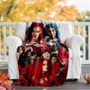 1pc Descendants The Rise of Red2 Theme Blanket - Digital Print, Polyester, Cozy for All Seasons, Perfect for Outdoor, Camping, and Travel