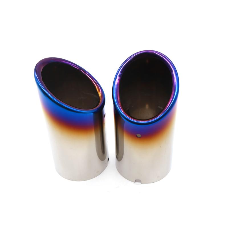 1 Pair Car Rear Exhaust Tail Pipe Muffler Throat 3 Colors For BMW E90 E92 325i 328i 2006 - 2010 F10 F11 F18 520i 523i 525i 528i