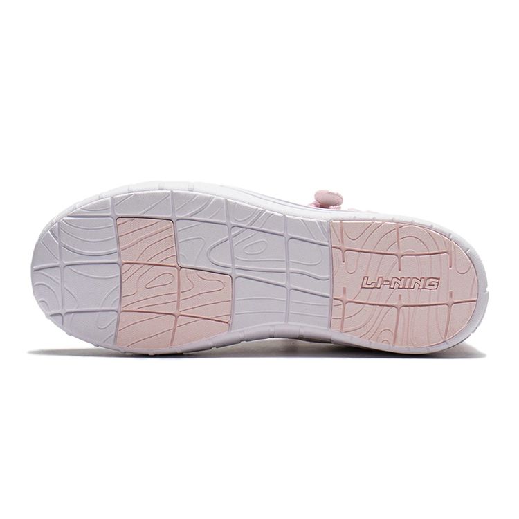 Li Ning Breathable Lightweight Sports Casual Shoes Kids Sneakers White Pink YKCS048-6
