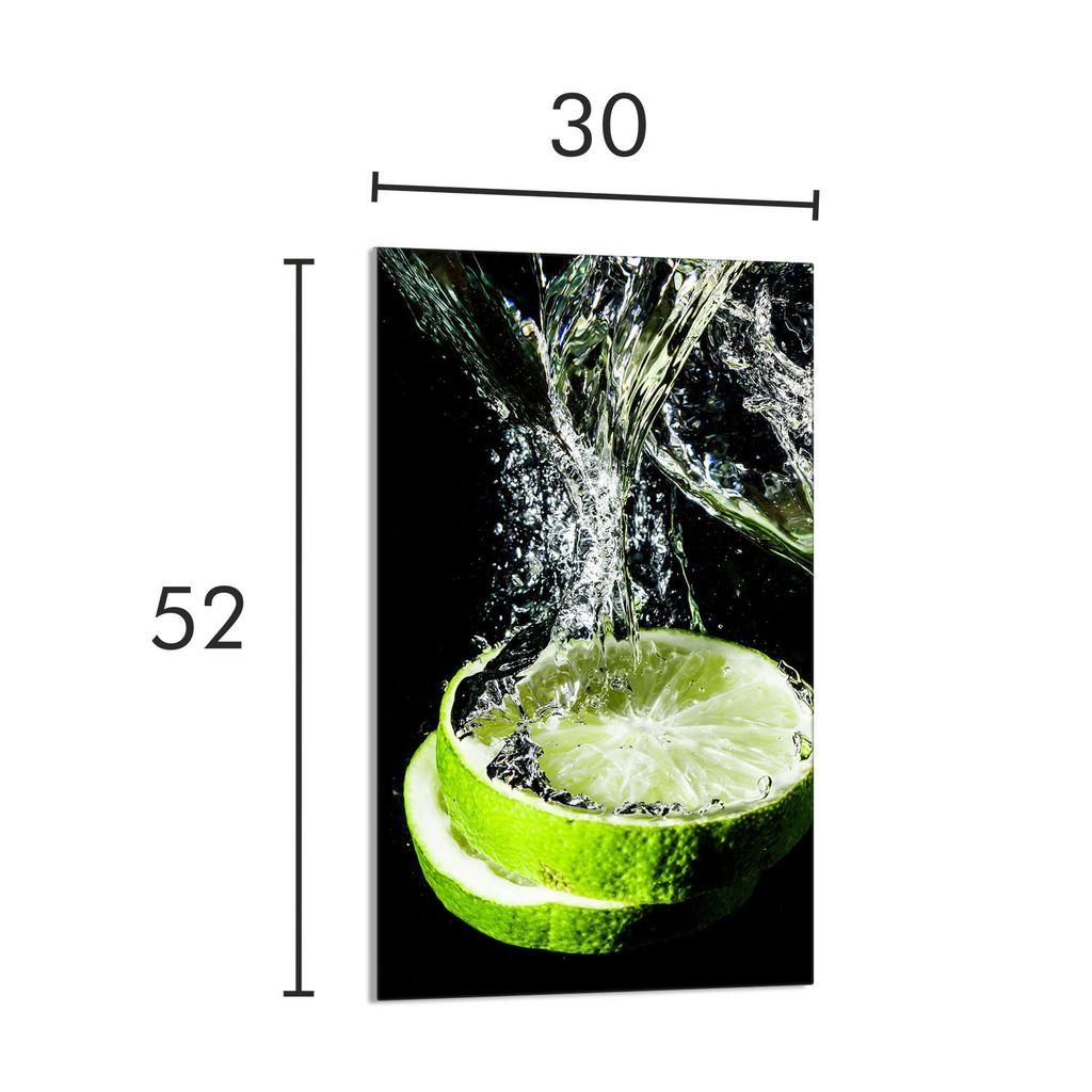 GLAS-SCHNEIDEBRETT 30x52 Limette