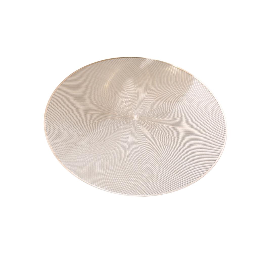 6 Stück Runde Goldene Tischsets 38cm PVC Hitzebeständig Wasserdicht Waschbar Rutschfest Essmatten Für Zuhause Küche Restaurant Bankett