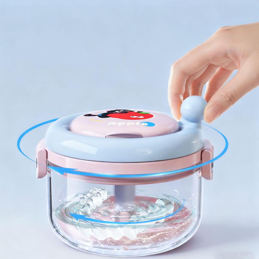 Dopamine Aligner Case: Leak-proof, Portable Denture and Children's Food-Grade Storage Cleaner