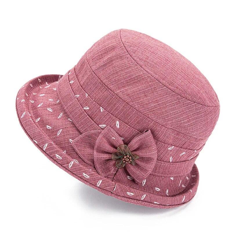 Pălărie casual de primăvară și toamnă pentru vârstnici și pălărie de oală de vară pentru vârstnici, pălărie subțire cu parasolar, pălărie de oală la modă