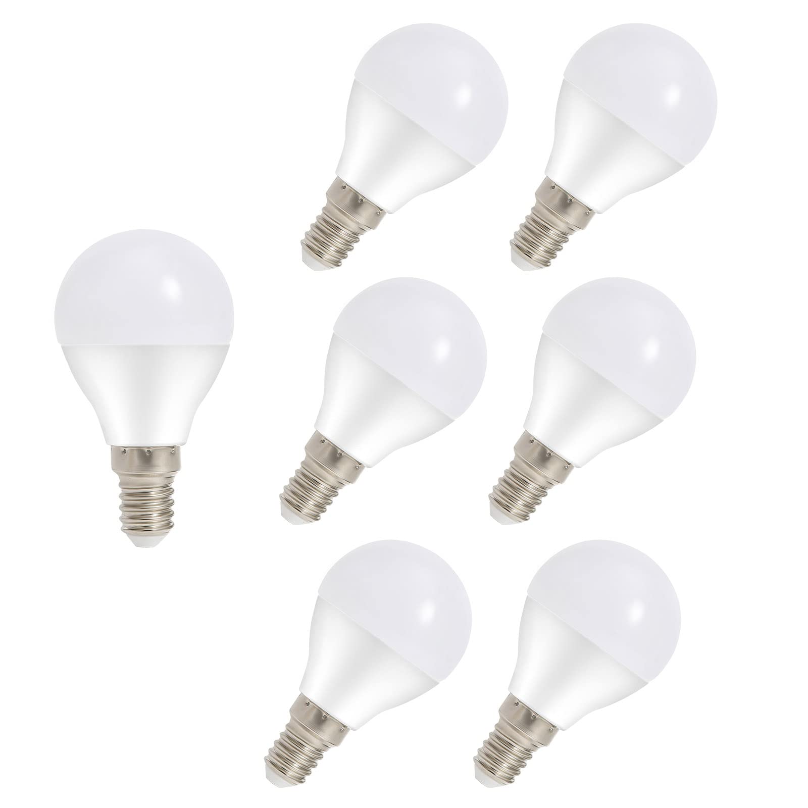 

Set of 6 LED Chandelier Bulbs, E14 Base, 5W (40W Equivalent), Warm White, 2700K, Wide Beam, Ideal for Christmas, Weddings, and other Small Bulbs,