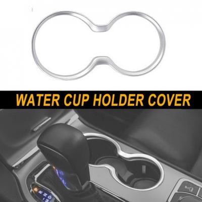Pook Waterbekerhouder Cover Trim Voor Jeep Grand Cherokee Durango 11+zilver