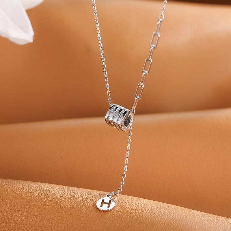 

S925 Pure Silver Tassel Clavicle Necklace - Light Luxury Korean Fashion 925 Silver платиновый