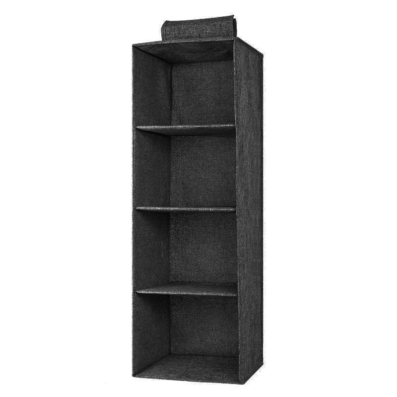 Cotton Linen Hanging Wardrobe Organizer with Multi-Layer Drawers for Clothes and Underwear