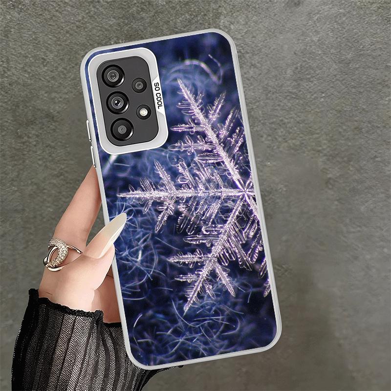 Snow Snowflake Winter Cold Shockproof Phone Case for Samsung A17 A16 A15 A14 A37 A57 A36 A56 A26 A35 A55 A25 A34 A54 A24 A13 A23