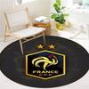 France National Football Team Round Area Rug,Carpet Rug for Living Room Bedroom Sofa Playroom Decor,Non-slip Floor Mat