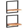 Day and Night - Day and Night Wall Shelves 2 Units Solid Acacia Wood 40x24x35 Cm