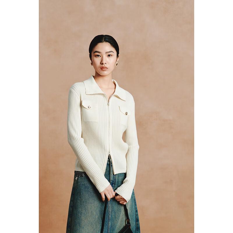 Gejin Women's Zipper Knit Cardigan