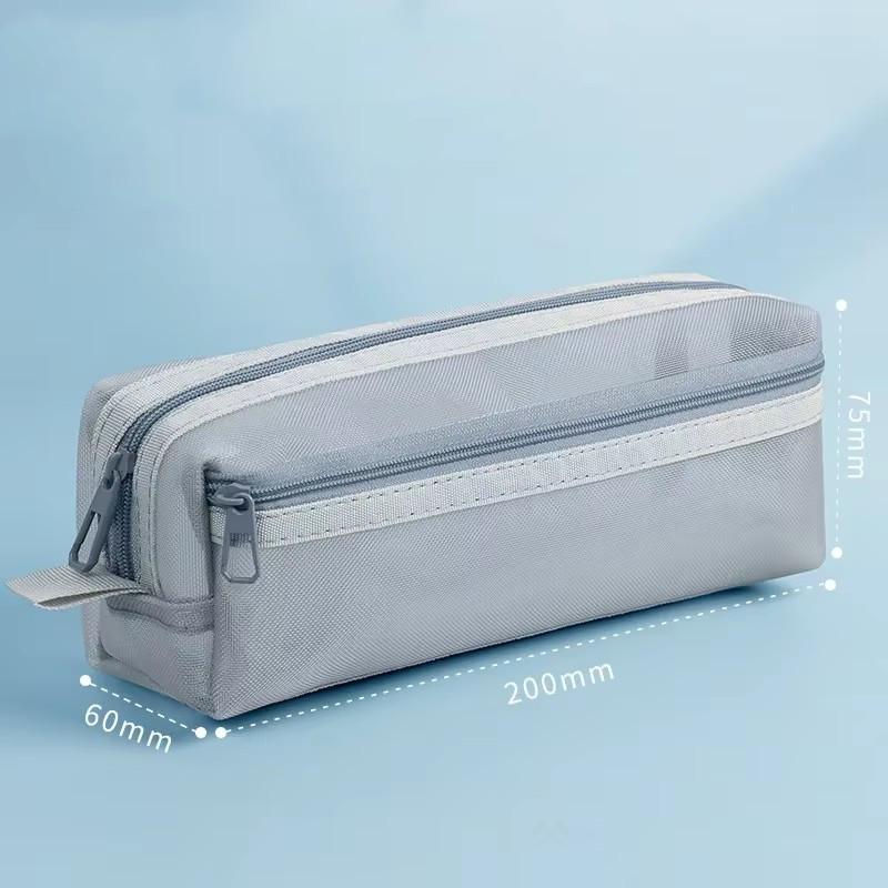 Mesh Cosmetic Bag Mesh Makeup Bags Transparent Mesh Zipper Pouch For Offices Travel Storage Bags Toiletry Bags Makeup Pouch