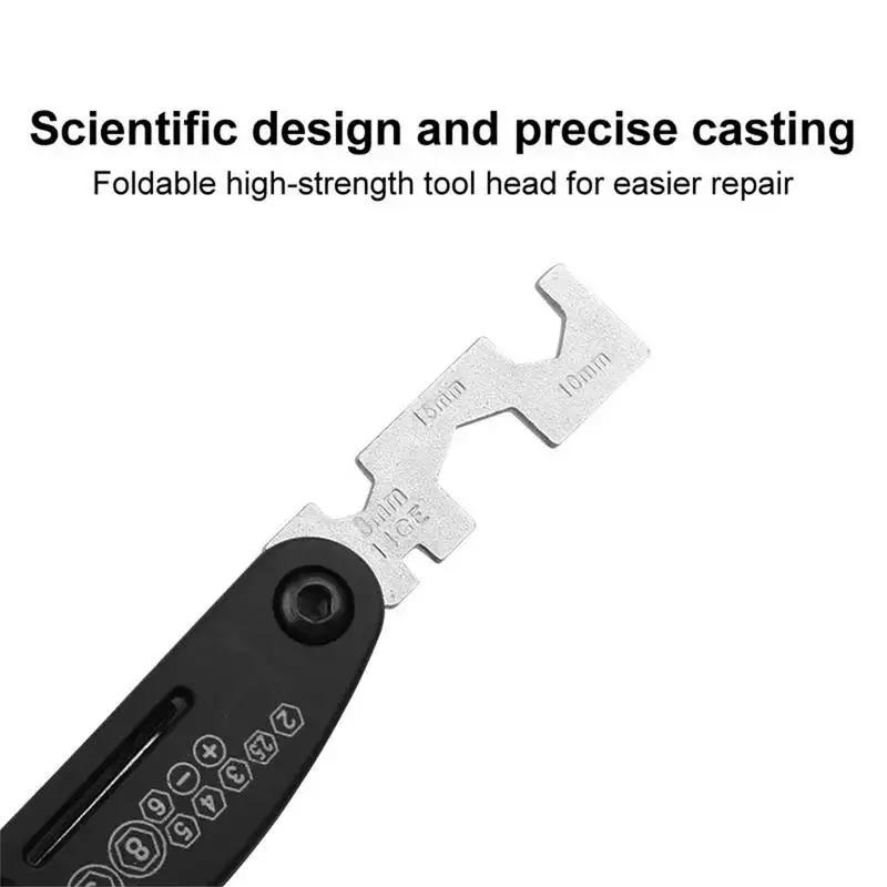 16-in-1 Ergonomic Cycling Multi Tool: Comprehensive Repair Kit for All Types of Bicycles