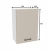 Upper Kitchen Cabinet 45/72 Capri Body White Front Cashmere Matte