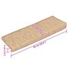 Stair Treads 15 pcs. 65 x 21 x 4 cm Light Brown Rectangular Edge