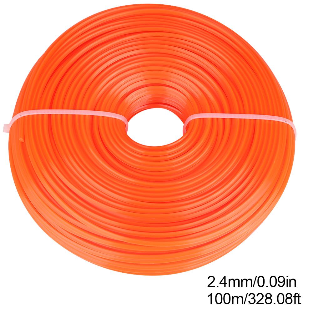 2.4mm Trimmer Line Nylon Cord Wire Square String Petrol Grass Trimmer 100m
