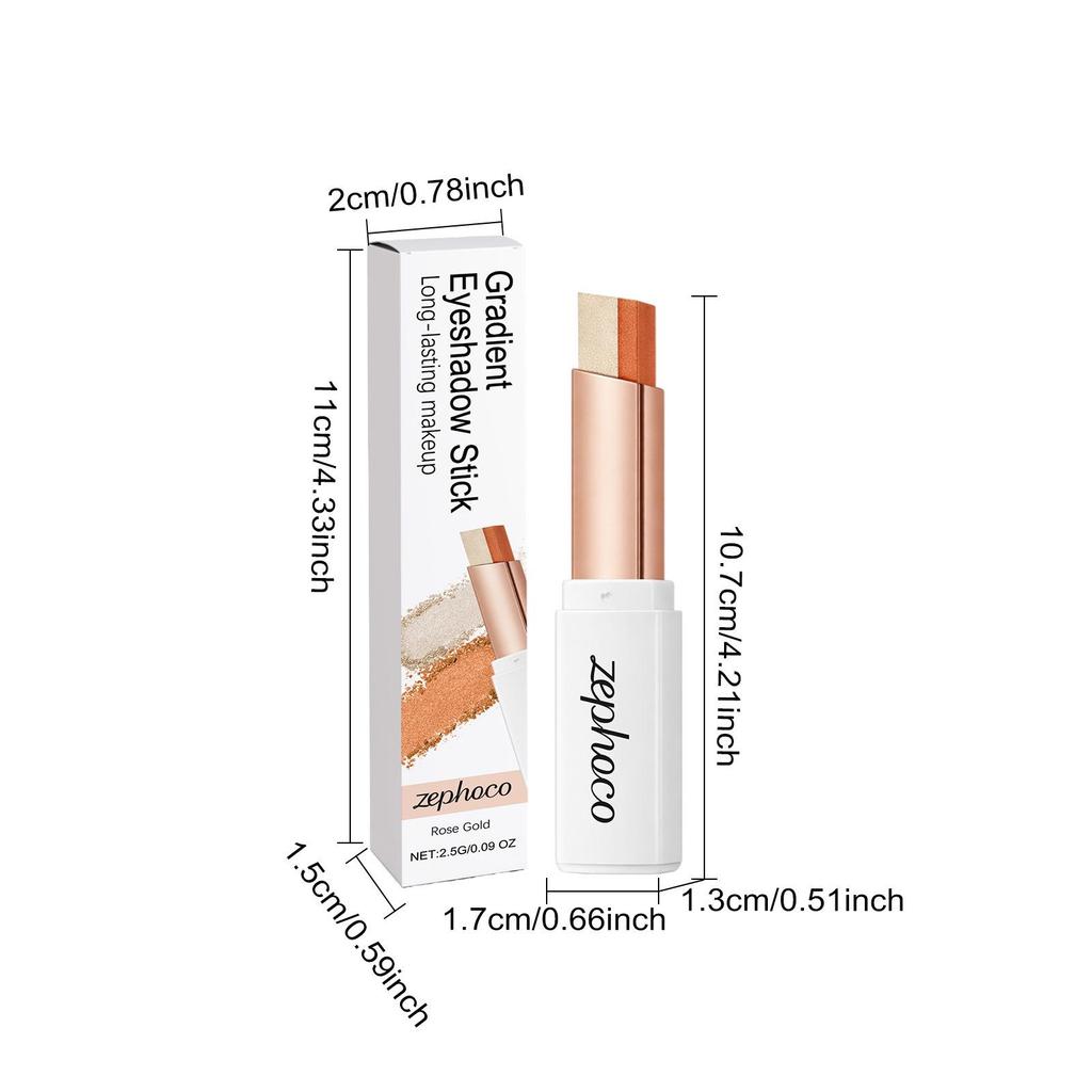 Zephoco Rose Gold Gradient Eyeshadow Stick – Smooth, Natural, Portable, Easy Application