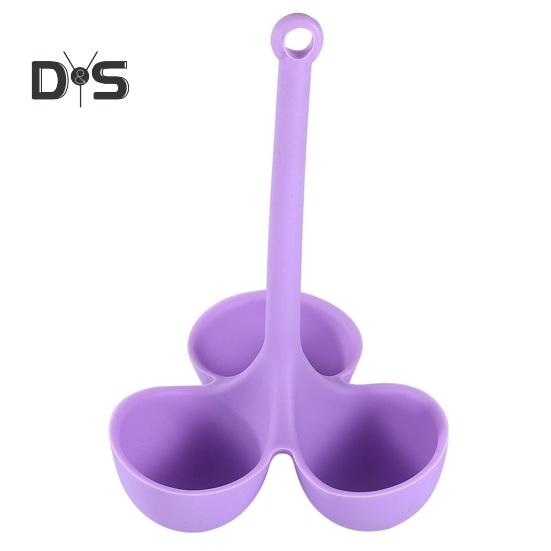 Silikonový napařovač vajíček 3/5 dutin Dlouhá rukojeť Odolný vůči teplu Snadné odvodnění Vařič vajíček Držák na napařovací šálek Kuchyňské potřeby