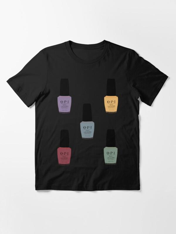 Satın alın Nail Polish Dark Colors Unisex Summer T shirt England Style
