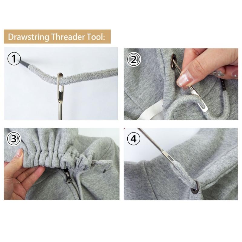Ergonomic Grip Fabric Turner and Drawstring Threader Sewing Threading Tool for Fabric Flipping Tailoring Clothing Repair HX6C