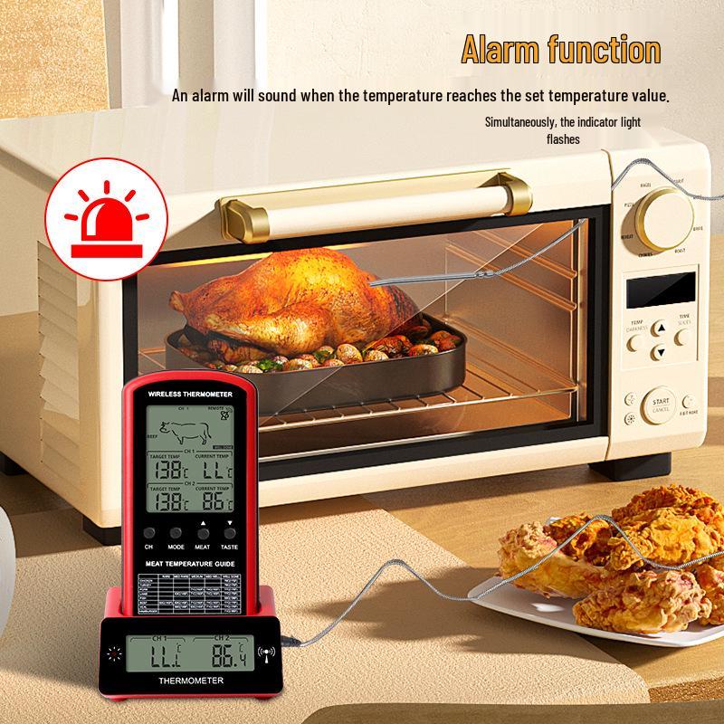 Wireless Dual Probe BBQ & Oven Meat Thermometer for Home Cooking