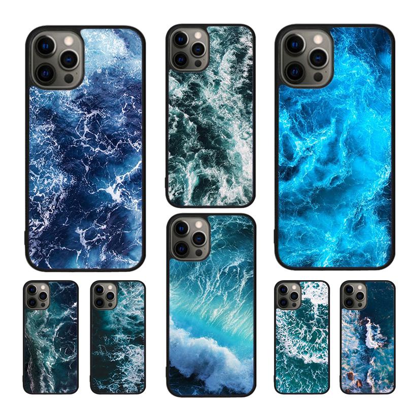 Blue Sea Ocean Waves Mobile Phone Cases Cover For iPhone 17 Air 16 15 14 12 13 11 Pro MAX Apple Plus Coque