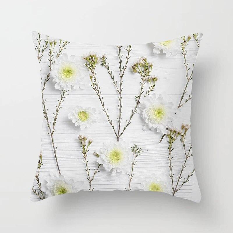 Цветочная наволочка, удобное украшение для дивана, автомобильное офисное сиденье, чехол для подушки, отель, дом, 45x45 см 40x40cm