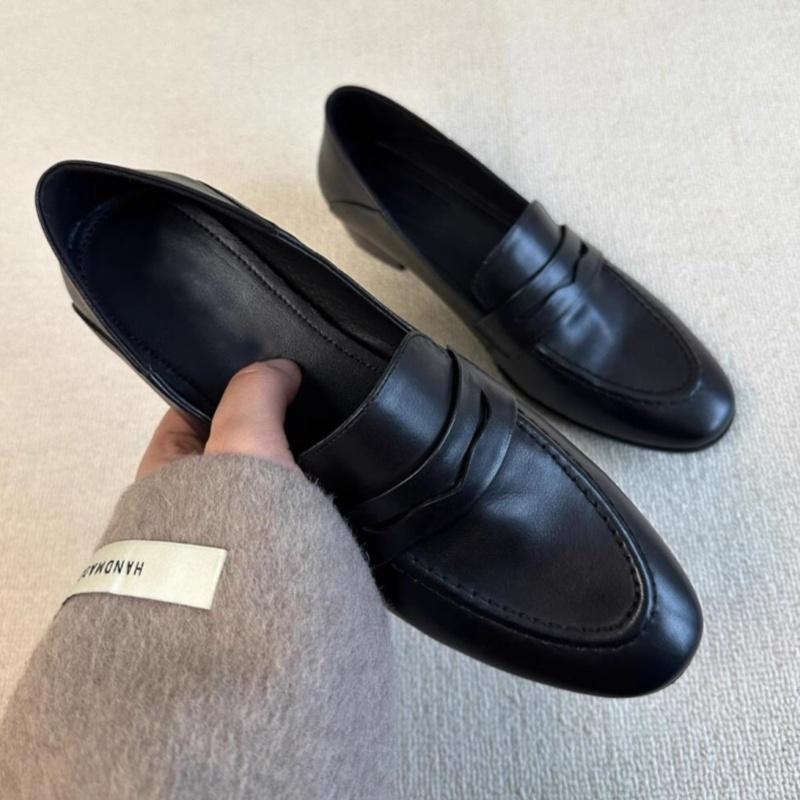 Fashion Fashionable Versatile Women's Pumps 2025 Spring Autumn Retro Casual Loafers Men's Round Toe Office Work Shoes Zapatillas