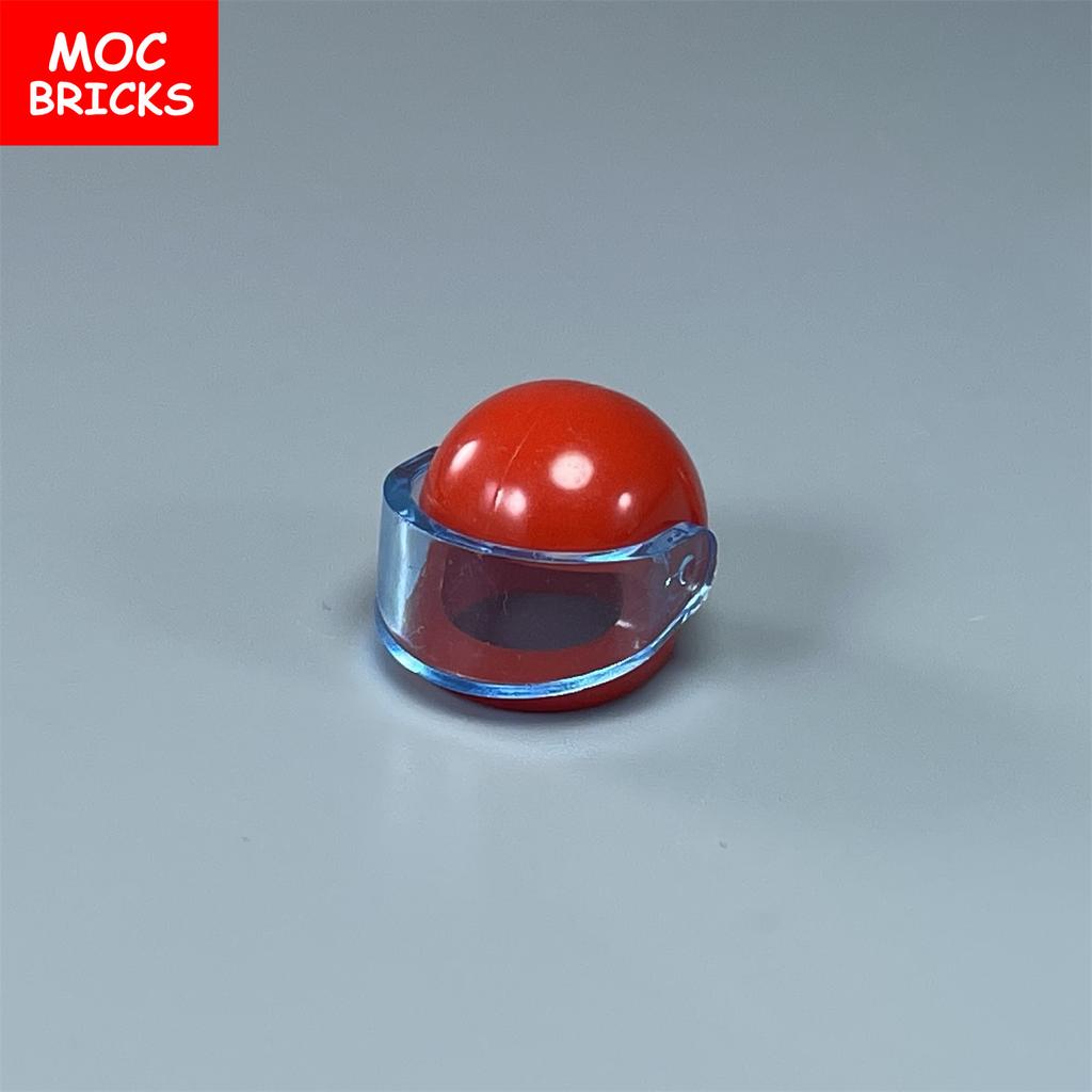 Non-Toxic 4Pcs/Lot Moc Bricks 30006 30124 88415 2446 City Motorcycle Helmet Visors Action Figure Accessory Assembles Particles Toys Gifts