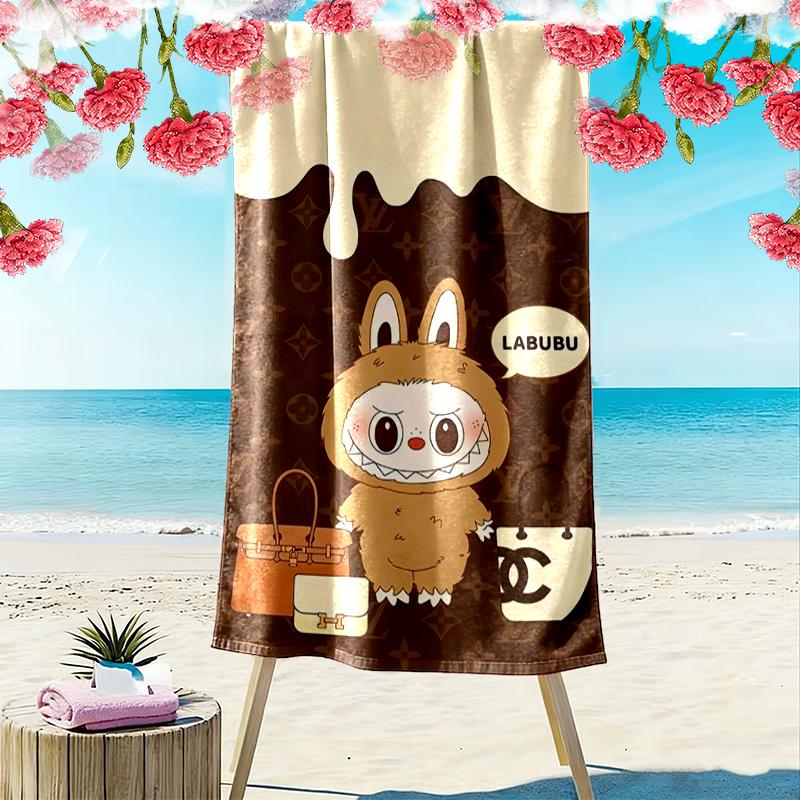 LABUBU Beach Towel, Multi-purpose Beach Towel Perfect for Camping and Beach Vacations