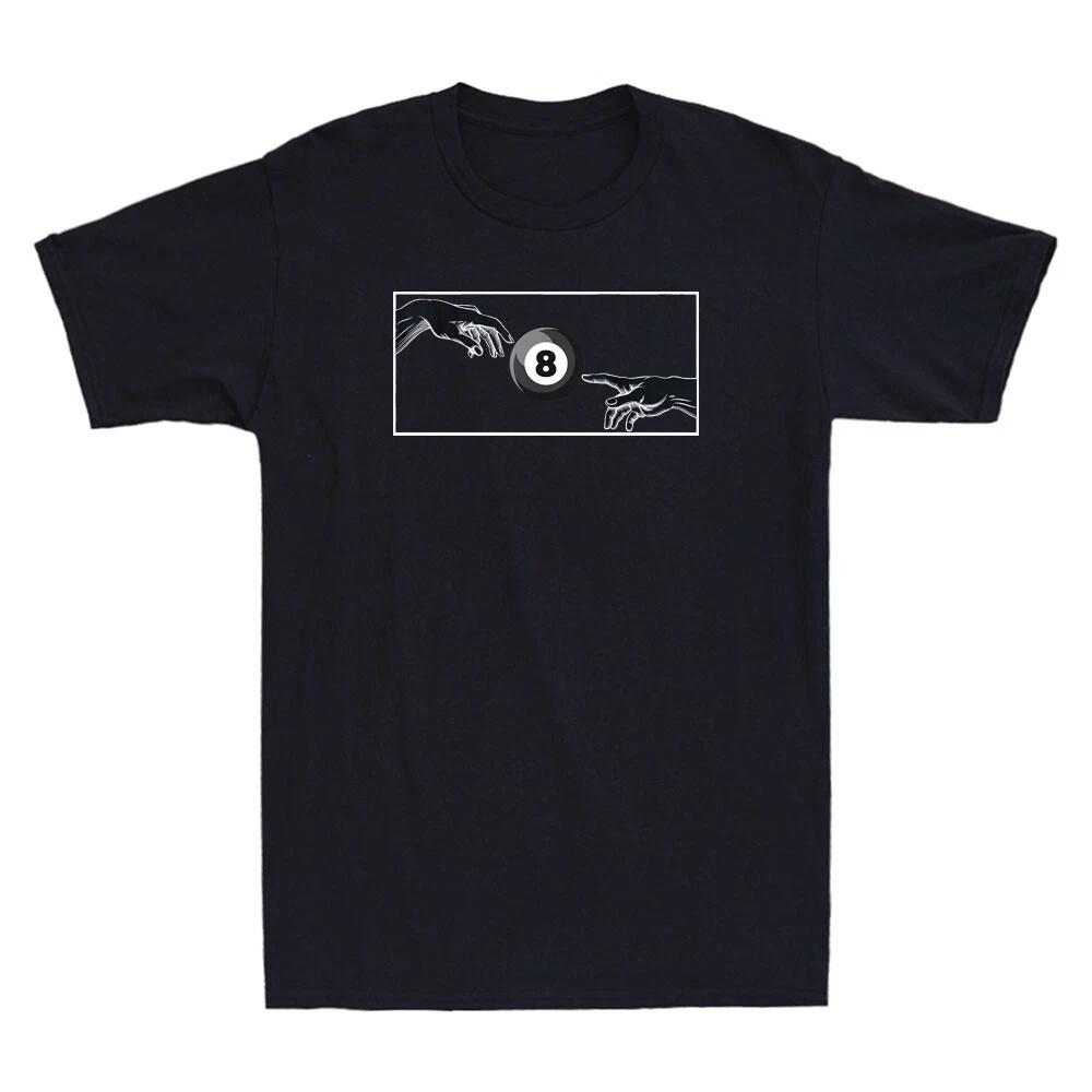 Billiard Ball Black 8 for Billiard Player for Pool Billiards Funny Men s T-Shirt XL