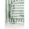 H M Drawstring Detail Top Green Stripe