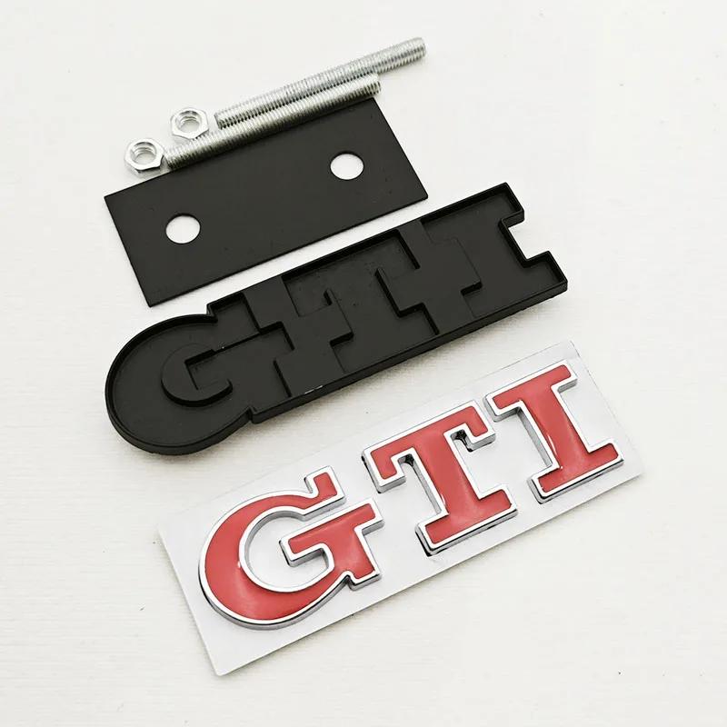AABIL1 2026 Hot VOLKSWAGEN 3D Metal Car Grille Logo GTI Badge Emblem For Volkswagen VW Polo Golf 4 5 6 7 8 Mk4 Mk5 MK6 MK7 MK8 GTI Stic