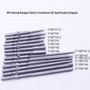 Extended Hexagonal S2 Steel Electric Screwdriver Bit with 5mm/6mm Shank