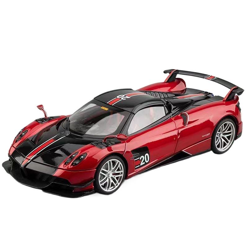 1/18 Pagani Huayra BC Alloy Sports Model Diecast Metal Racing Car Vehicles Model Simulation Sound Light Collection Kids Toy Gift