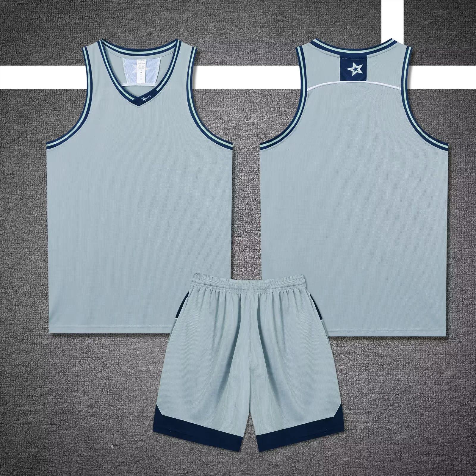 

Мужская быстросохнущая баскетбольная командная форма - Летний дышащий комплект джерси для соревнований 4XL