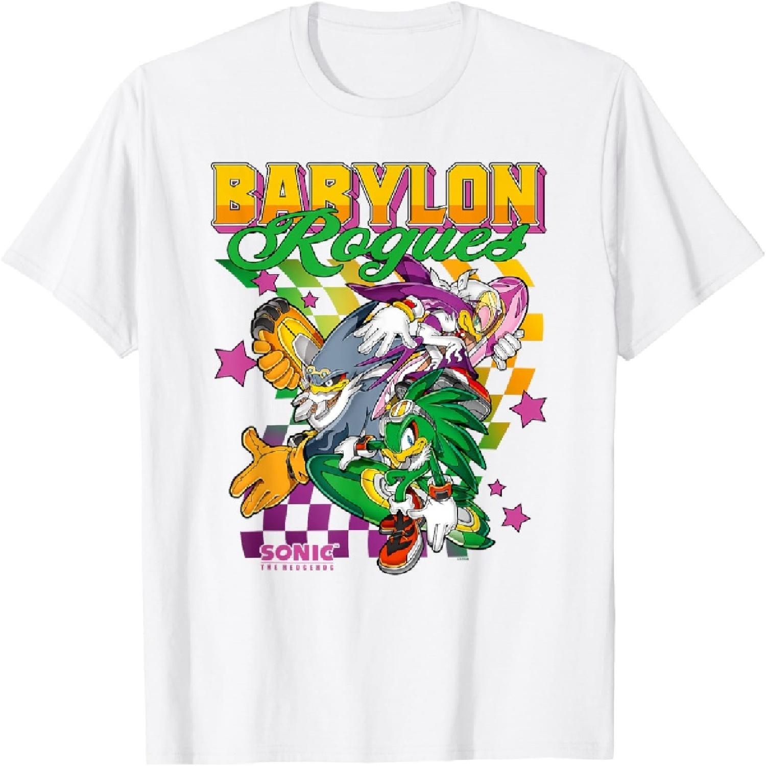 

Sonic The Hedgehog Babylon Rogues Crew Retro Chest Poster T-Shirt XXXXXL білий