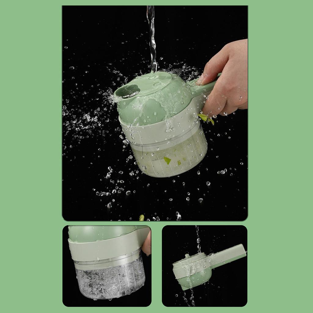 Multifunctional Vegetable Cutter 4 in 1 Handheld Electric Vegetable Cutter Set