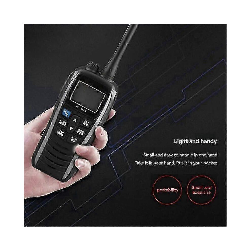 IC-M25 VHF-Seefunkgerät Wasserdichter Transceiver Schwimmt im Wasser,Schwarz