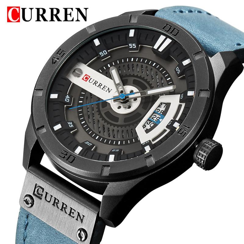 Relogio Masculino CURREN Watch Men Waterproof Calendar Sport Military Male Clock Top Brand Luxury 3D Dial Man Wristwatch 8301